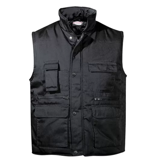 Fageo 00060 Padded Work Vest - Multi-Pocket Canvas Bodywarmer